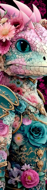 Free printable dragon bookmark featuring turtle face dragon